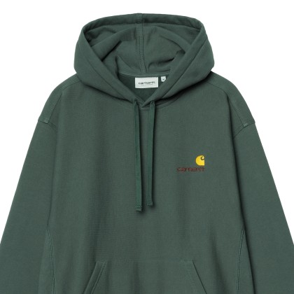 Carhartt Wip Sweat Hooded American Script Kale Green