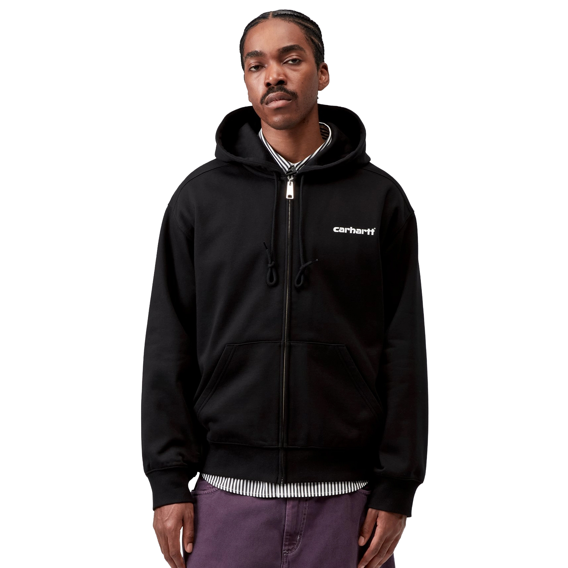 Carhartt Wip Casaco Hooded Archive Lines Black