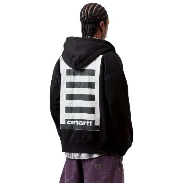 Carhartt Wip Casaco Hooded Archive Lines Black
