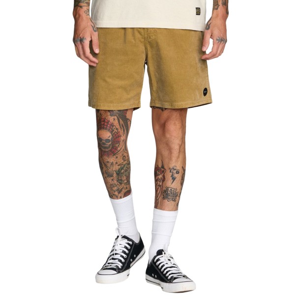 Rvca Walkshorts Escape Elastic Cord Short Ii Ochre
