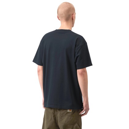 Carhartt Wip T-shirt American Script Deep Night Carhartt Wip T-shirt American Script Deep Night