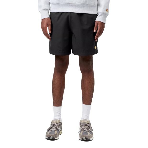Carhartt Wip Calção De Banho Chase Black / Gold