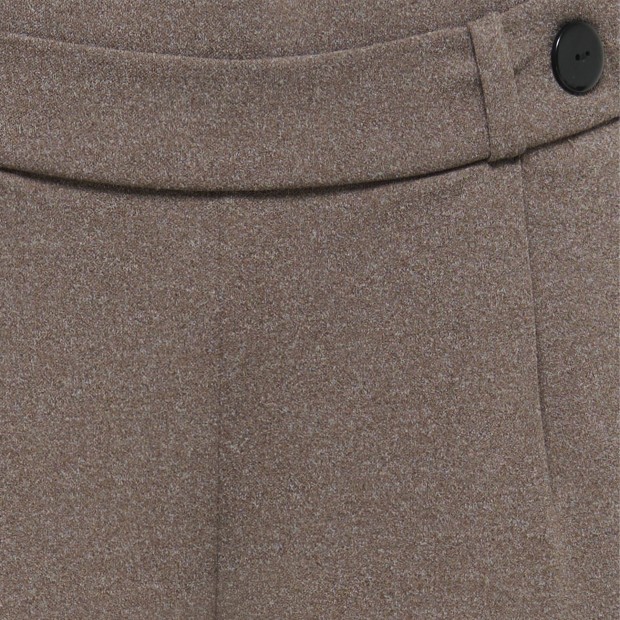 JDY Calça Geggo Life New Chocolate Brown Melange Black Buttons