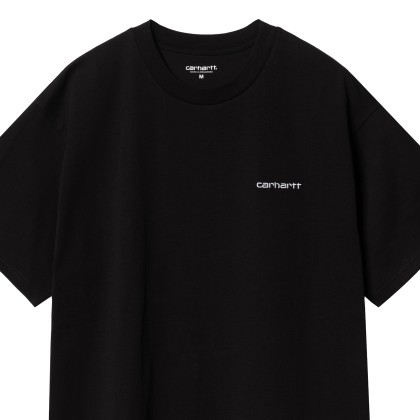 Carhartt Wip T-shirt Script Embroidery Black / White