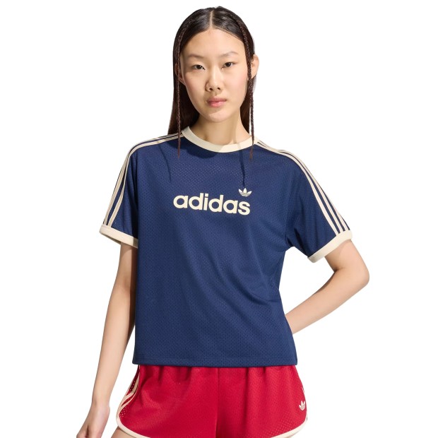adidas Originals T-shirt Lineaer Mesh Blue / Night Indigo