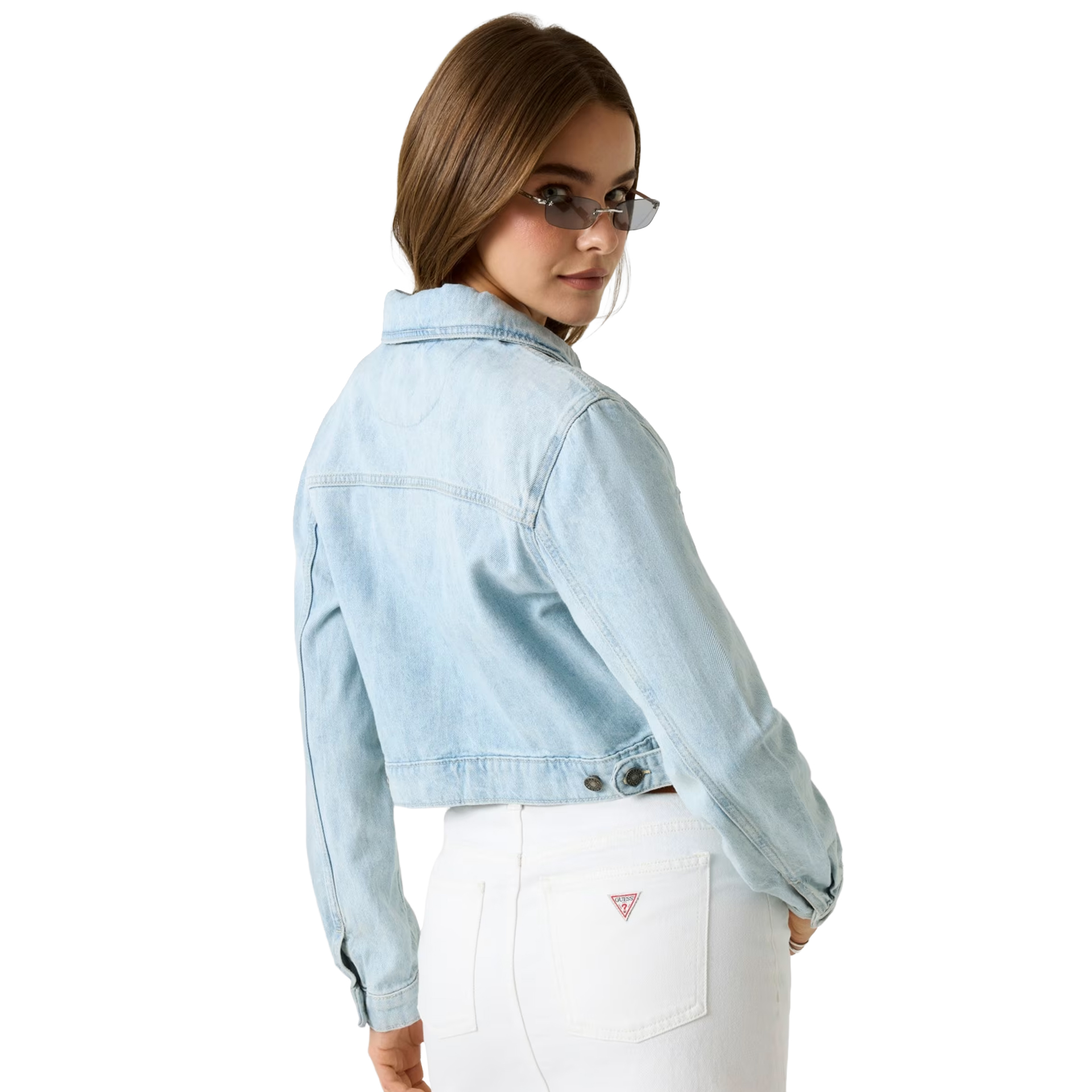 Guess Casaco Cropped Zipped Ultra Lt Pool Wat