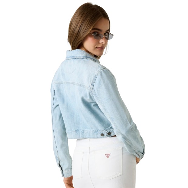 Guess Casaco Cropped Zipped Ultra Lt Pool Wat