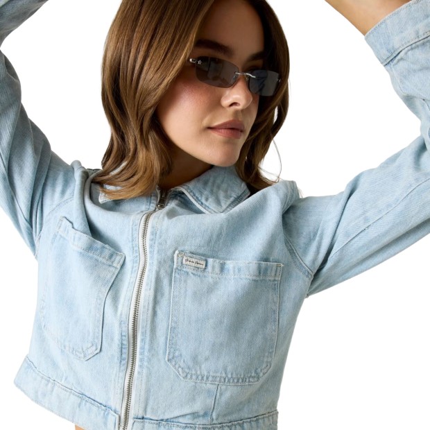Guess Casaco Cropped Zipped Ultra Lt Pool Wat
