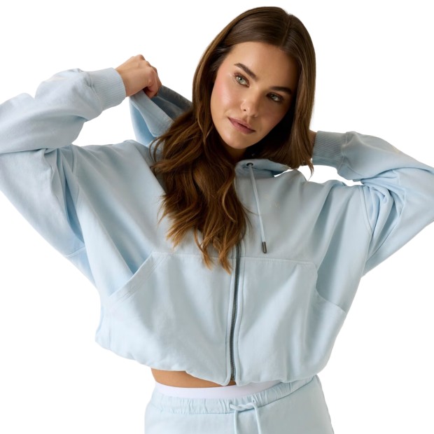 Guess Casaco Crop Os Bubble Fog Blue Multi