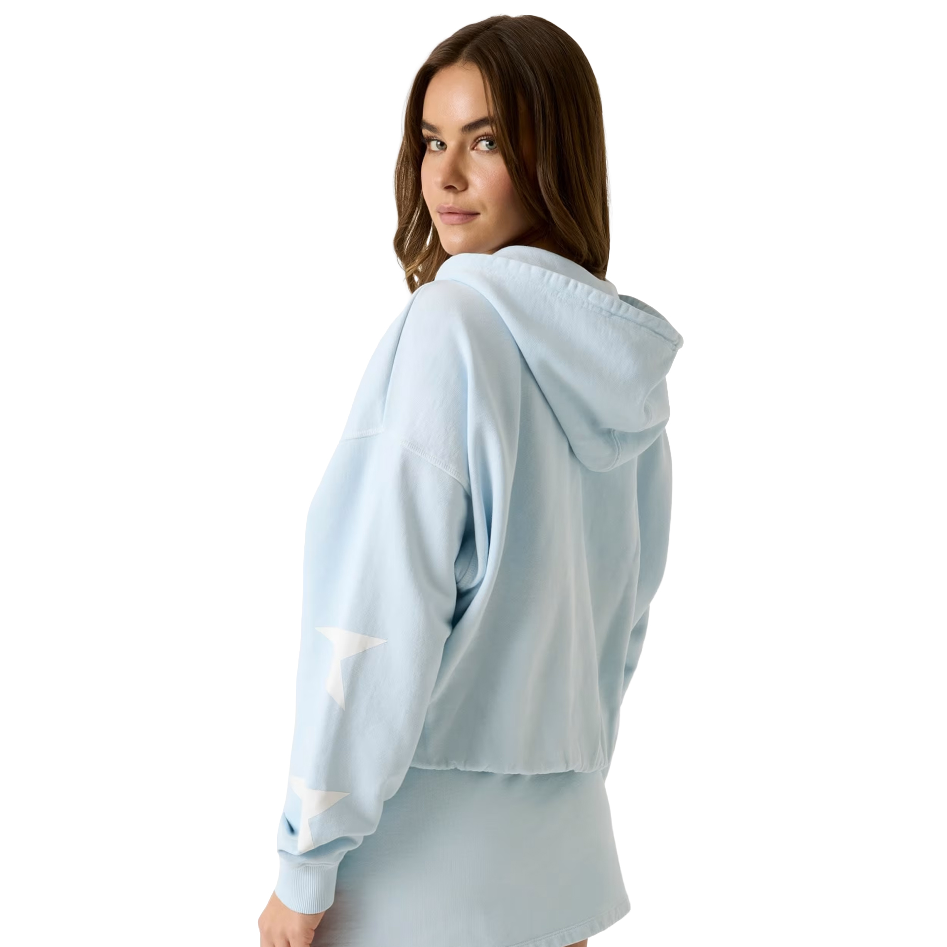 Guess Casaco Crop Os Bubble Fog Blue Multi
