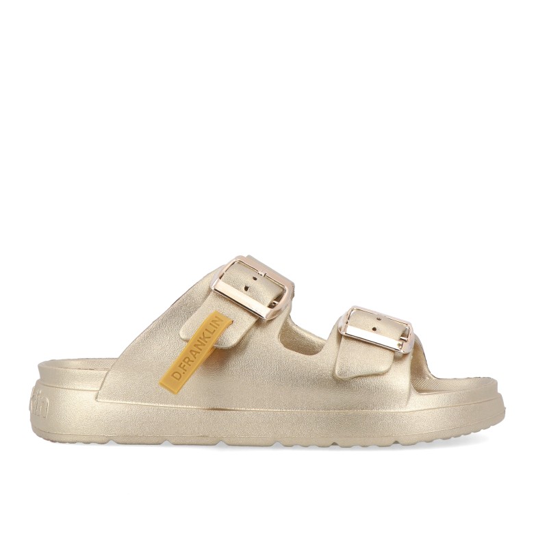 D.Franklin Vibe Foam 2 Buckles Met Light Gold - DFSH413002-LGOL