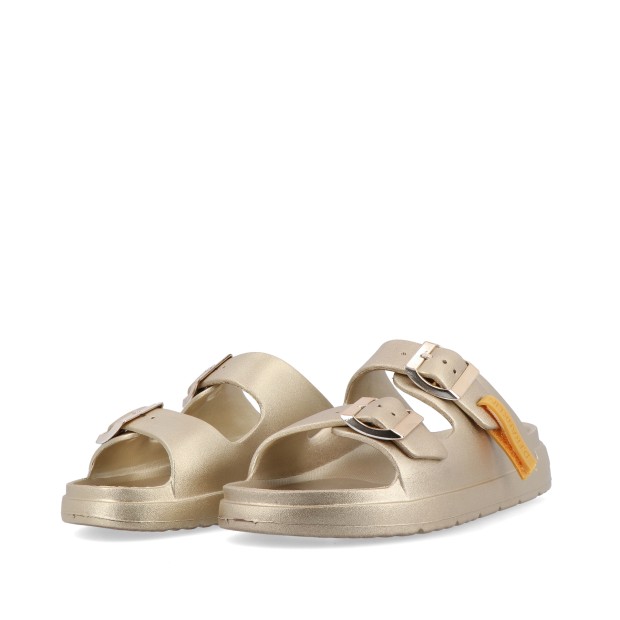 D.Franklin Vibe Foam 2 Buckles Met Light Gold