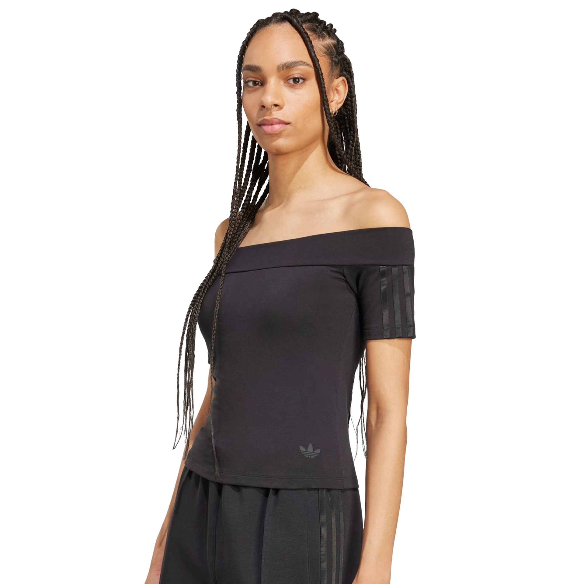 adidas Originals T-Shirt Com Decote Bandeau Black
