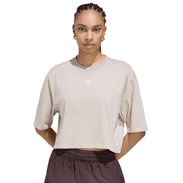 adidas Originals T-shirt Essentials Crop Stone Khaki