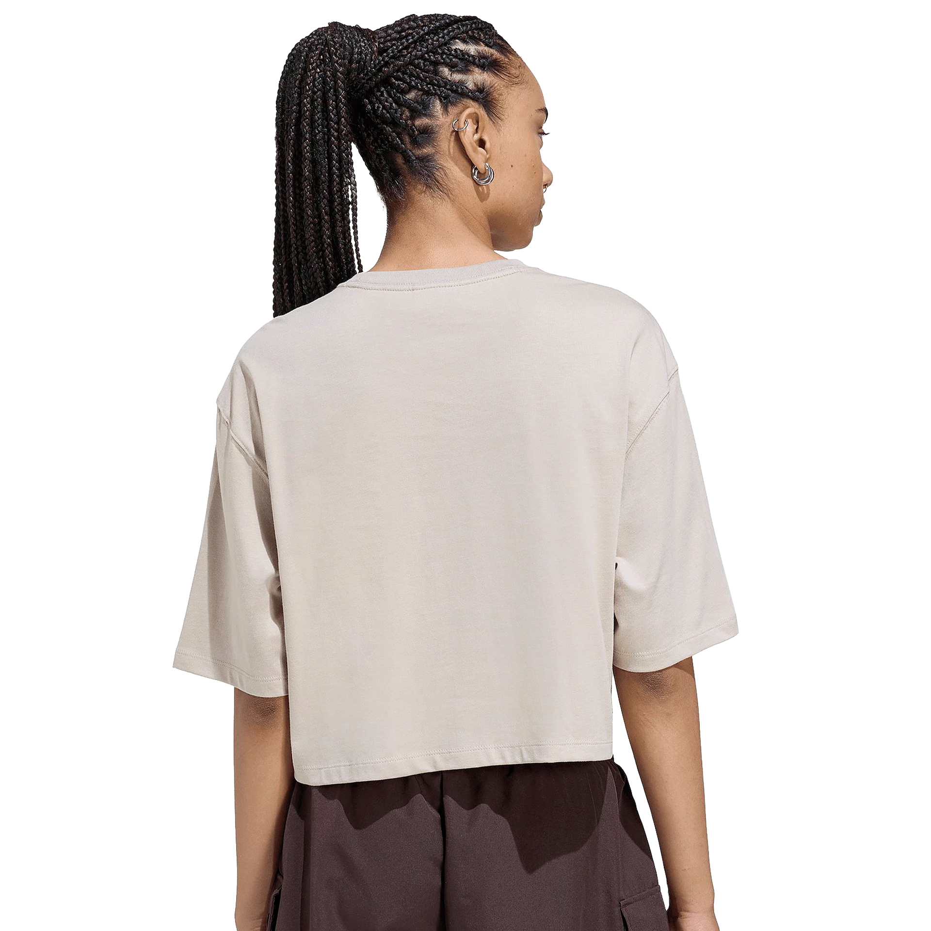 adidas Originals T-shirt Essentials Crop Stone Khaki
