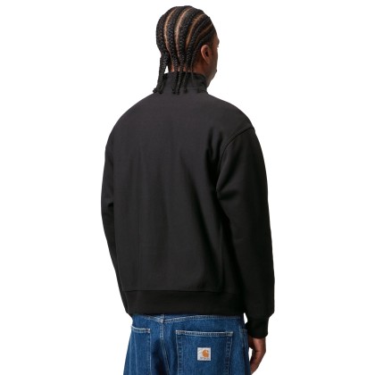 Carhartt Wip Sweat Half Zip American Script Black