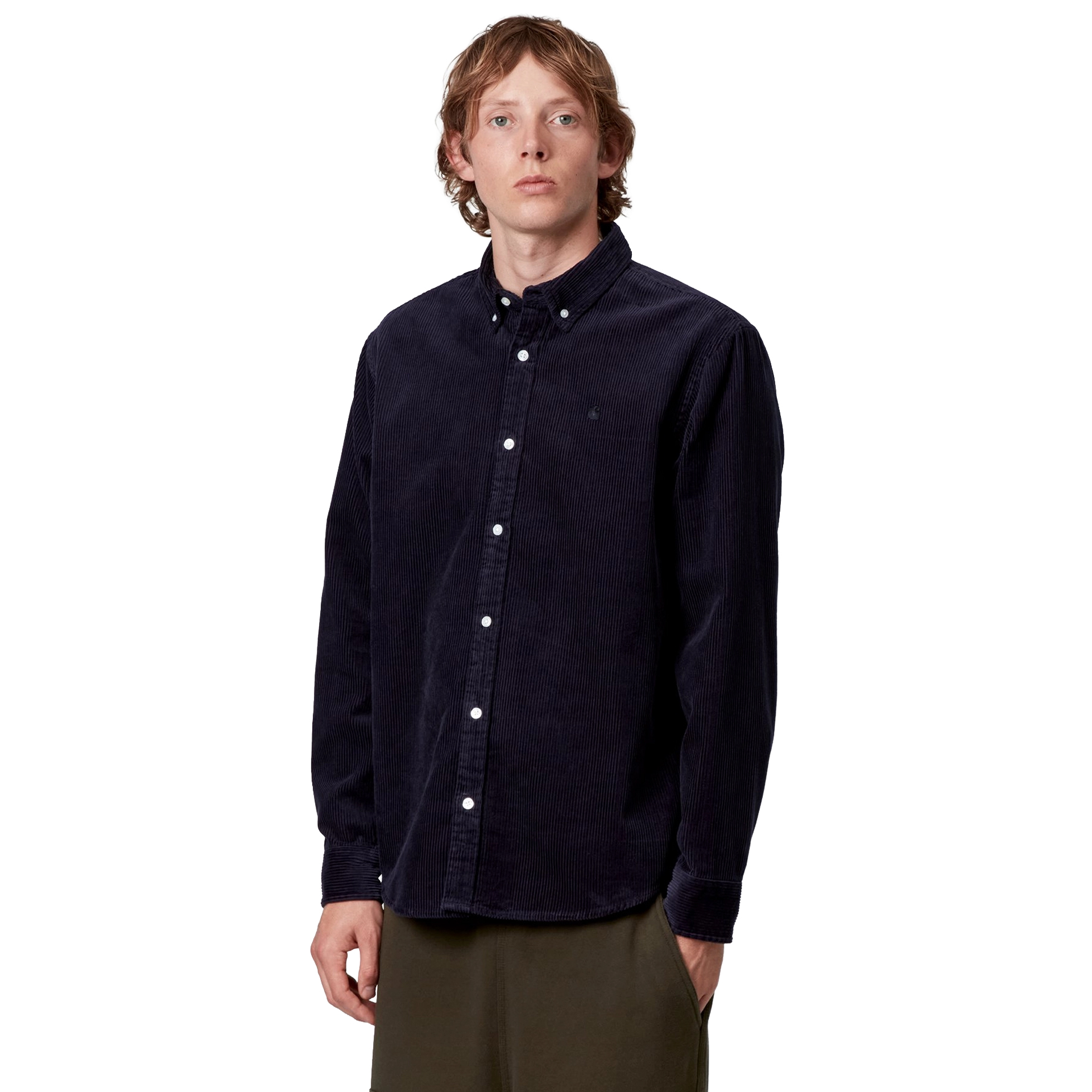 Carhartt Wip Camisa Madison Cord Shirt Dark Navy Dark Navy