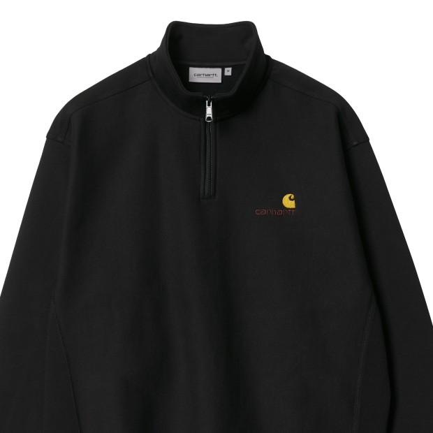 Carhartt Wip Sweat Half Zip American Script Black