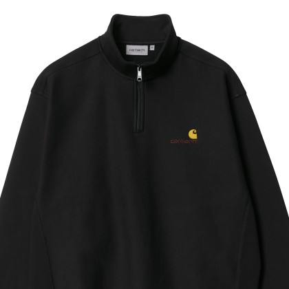 Carhartt Wip Sweat Half Zip American Script Black