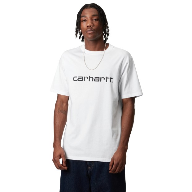 Carhartt Wip T-shirt Script White/Black