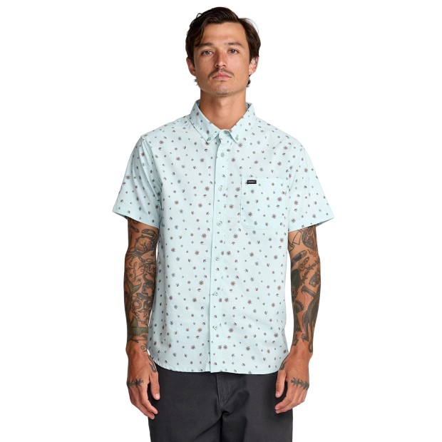 Rvca Camisa Thatll Do Print Blue Haze