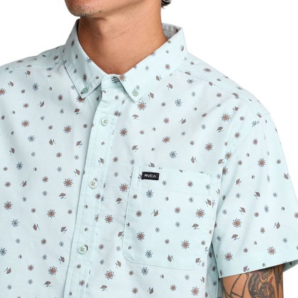 Rvca Camisa Thatll Do Print Blue Haze