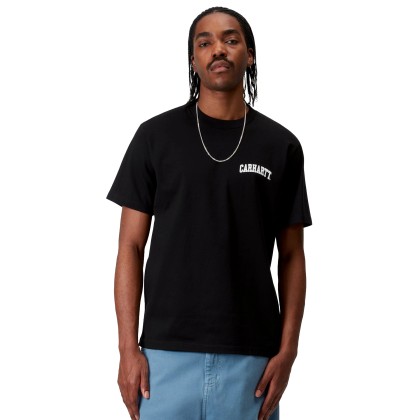 Carhartt Wip T-shirt University Script Black  White