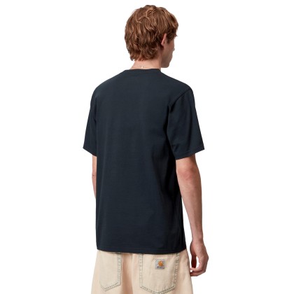 Carhartt Wip T-shirt Script Deep Night Palisander Carhartt Wip T-shirt Script Deep Night Palisander