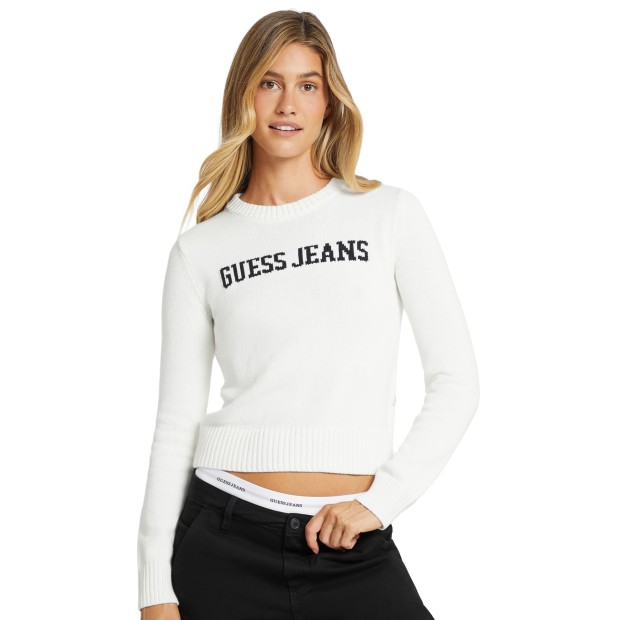 Guess Camisola Intarsia Warm White