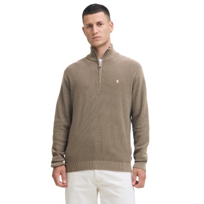 Jack & Jones Camisola Jprblurex Knit Half Zip Ln Stone Gray
