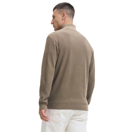 Jack & Jones Camisola Jprblurex Knit Half Zip Ln Stone Gray
