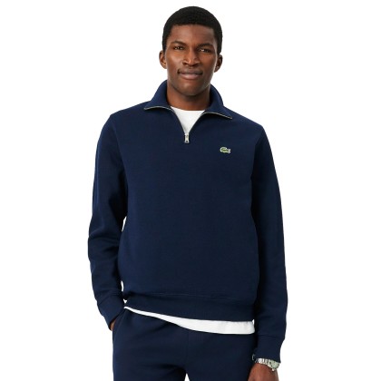 Lacoste Sweat Regular Fit Half-zip Navy Blue