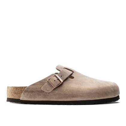 Birkenstock Boston Soft Leather Narrow Tobacco Brown