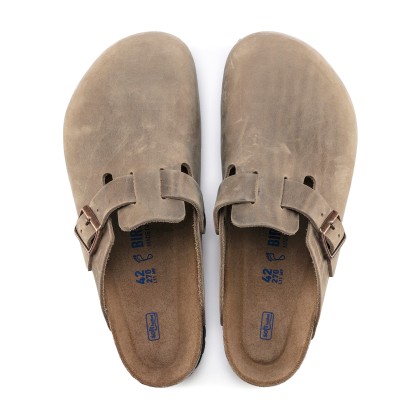 Birkenstock Boston Soft Leather Narrow Tobacco Brown