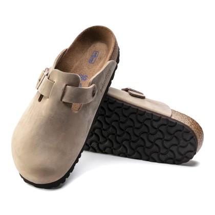 Birkenstock Boston Soft Leather Narrow Tobacco Brown