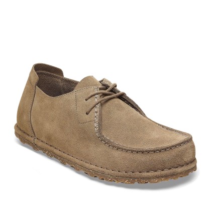 Birkenstock Utti Lace Suede Leather Gray Taupe