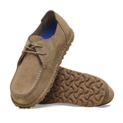 Birkenstock Utti Lace Suede Leather Gray Taupe
