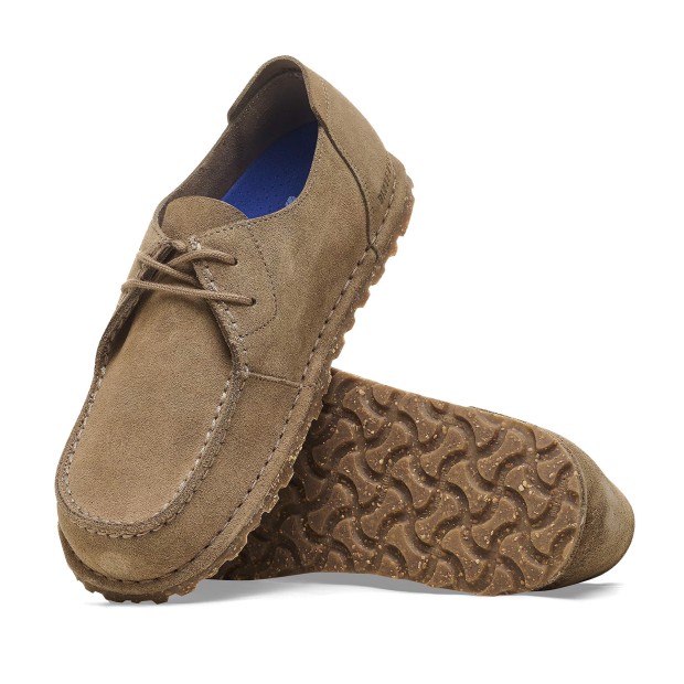 Birkenstock Utti Lace Suede Leather Gray Taupe