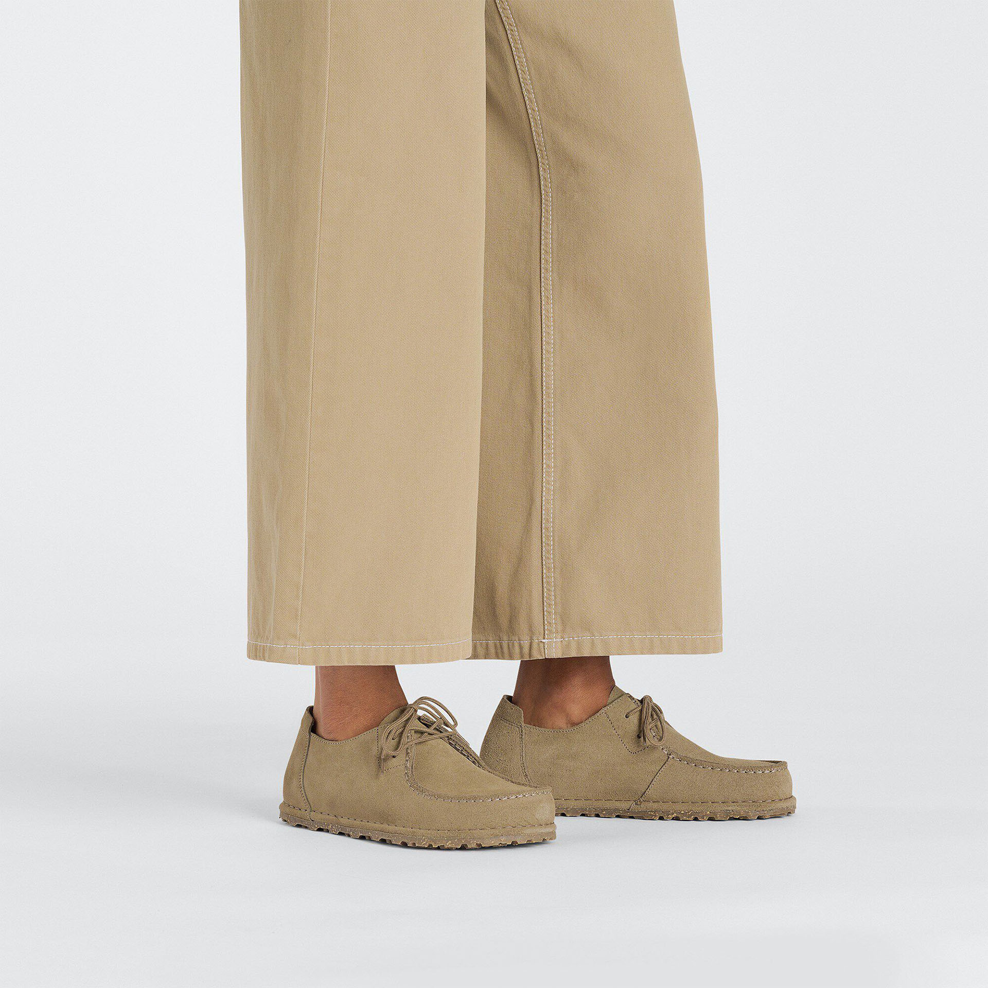 Birkenstock Utti Lace Suede Leather Gray Taupe