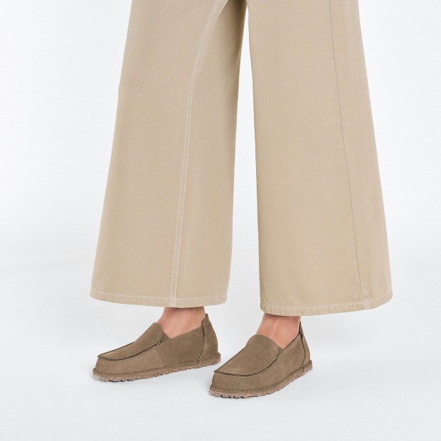 Birkenstock Utti Suede Leather Gray Taupe