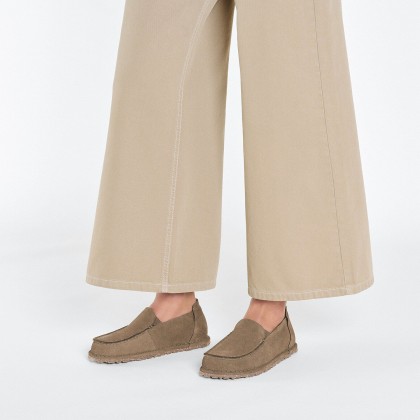 Birkenstock Utti Suede Leather Gray Taupe