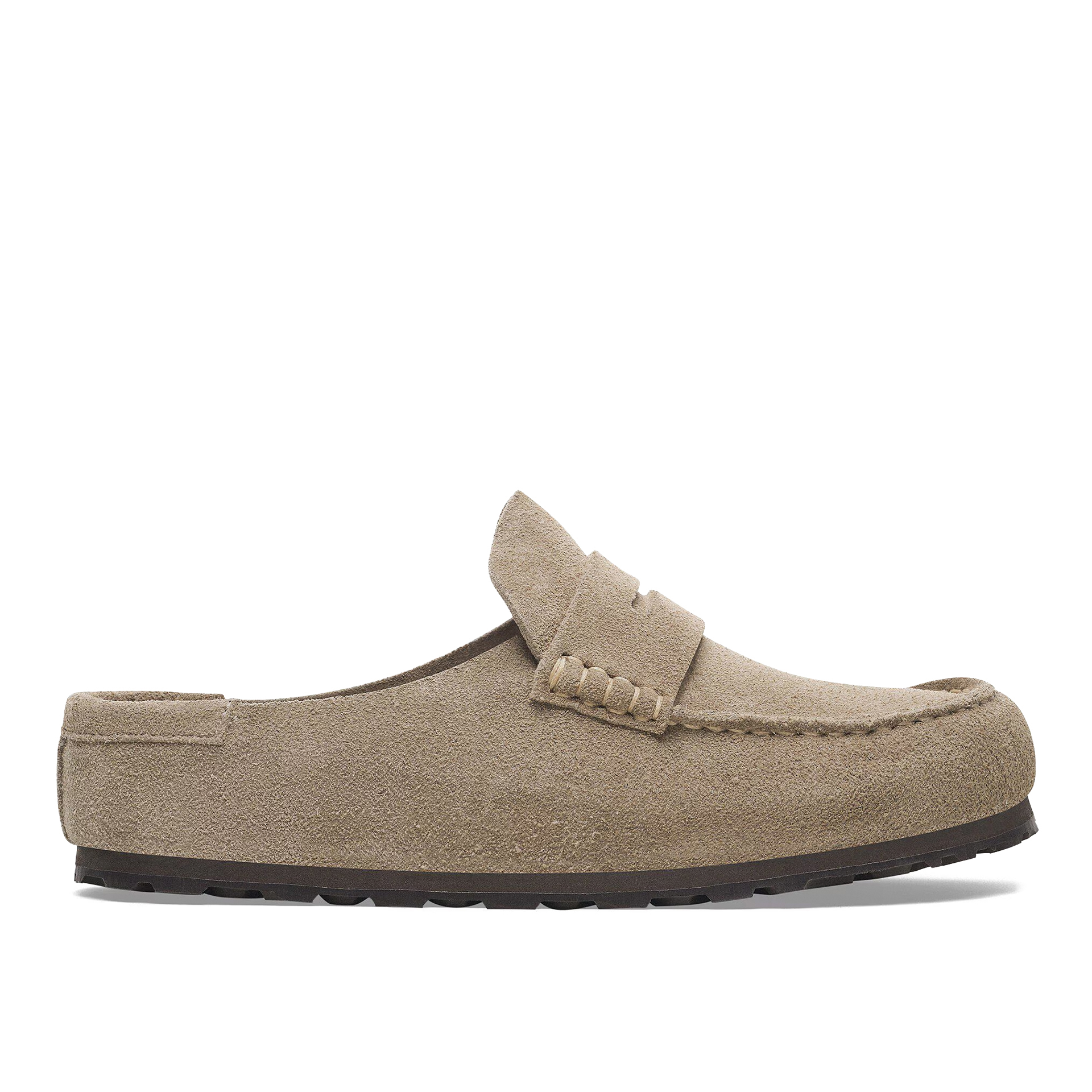Birkenstock Naples Wrapped Suede Leather Narrow Taupe