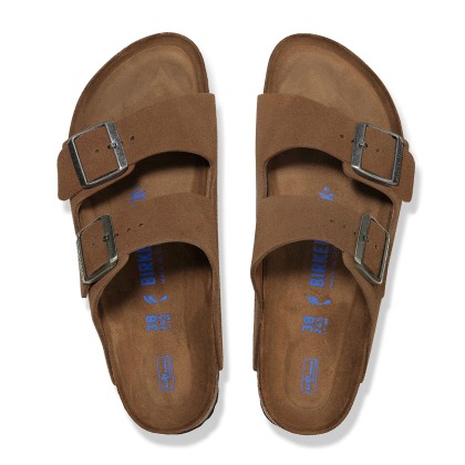 Birkenstock Arizona Sf Suede Leather Narrow Dark Tea Tonal