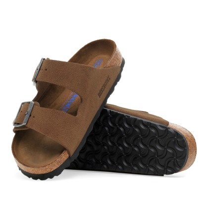 Birkenstock Arizona Sf Suede Leather Narrow Dark Tea Tonal