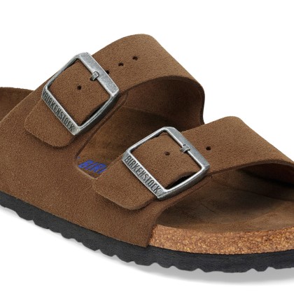 Birkenstock Arizona Sf Suede Leather Narrow Dark Tea Tonal