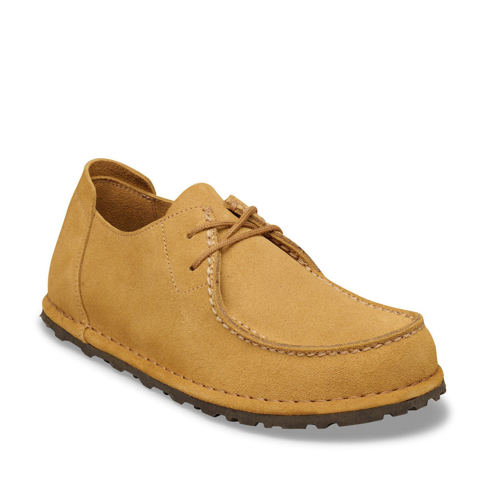 Birkenstock Utti Lace Suede Leather Narrow Cork Brown