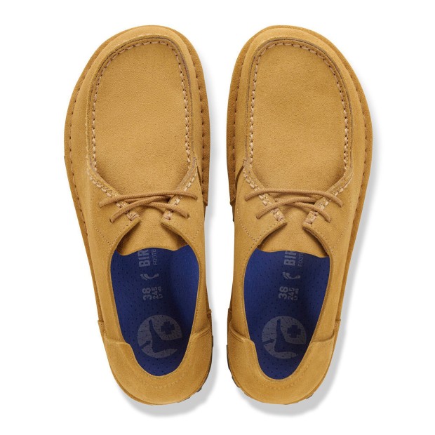 Birkenstock Utti Lace Suede Leather Narrow Cork Brown