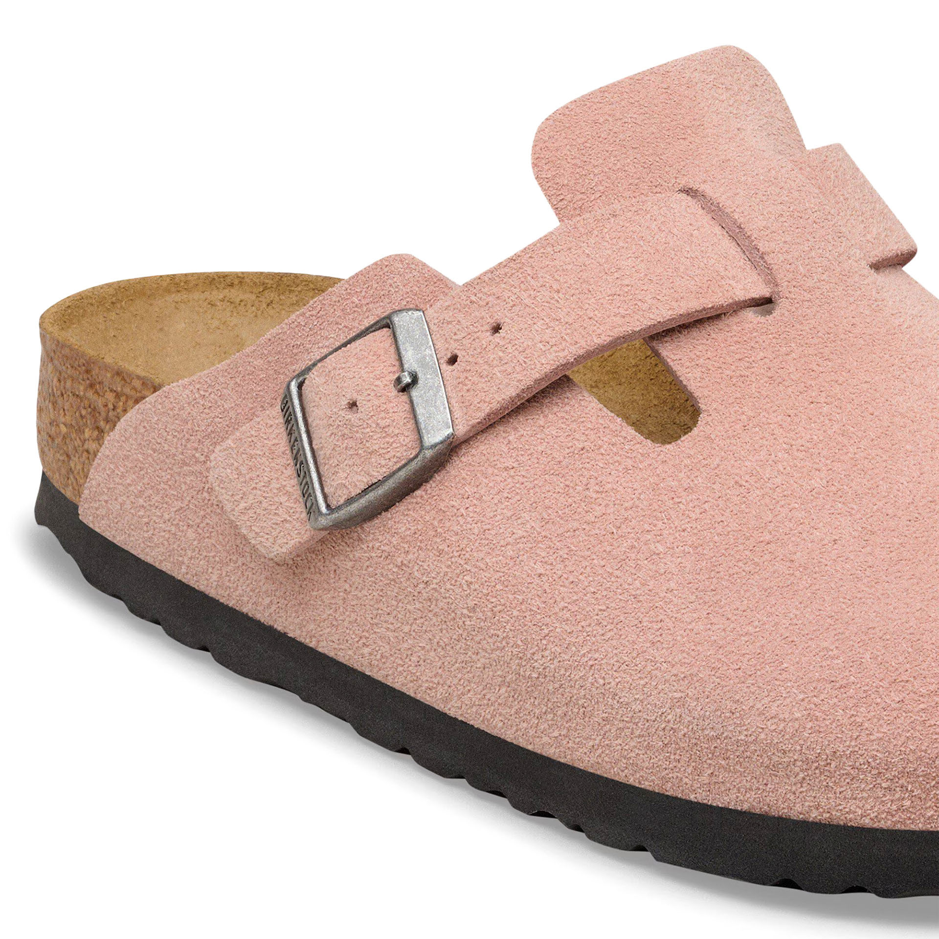 Birkenstock Boston Suede Leather Narrow Pink Clay