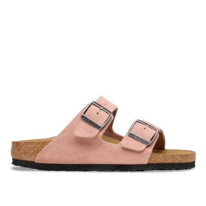 Birkenstock Arizona Suede Leather Narrow Pink Clay