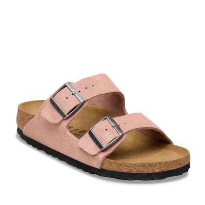 Birkenstock Arizona Suede Leather Narrow Pink Clay